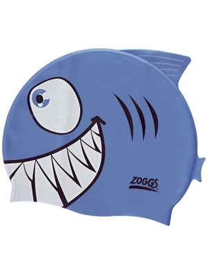 Zoggs Junior Silicone Character Swim Cap - Shark
